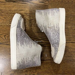 Loeffler Randall Fur Detail High Top Sneaker